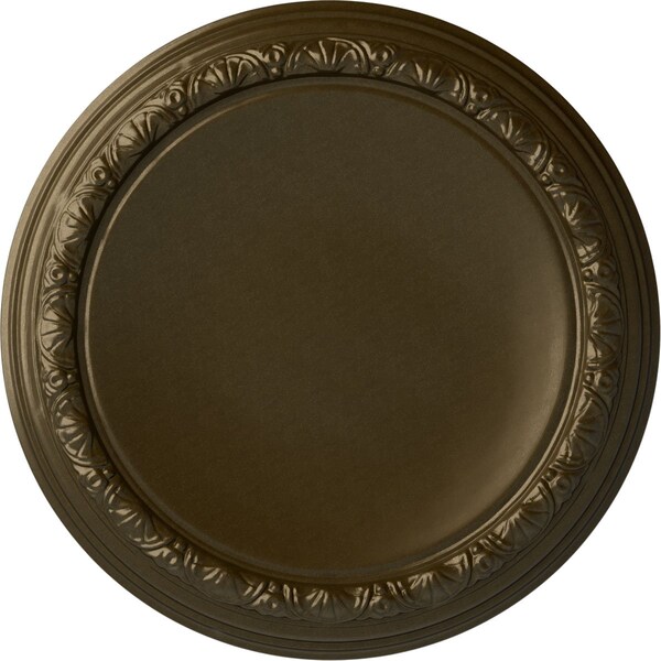 Ekena Millwork Carlsbad Ceiling Medallion (Fits Canopies up to 14 1/4"), Hand-Painted Brass, 19 1/2"OD x 1 3/4"P CM19CABRS - main